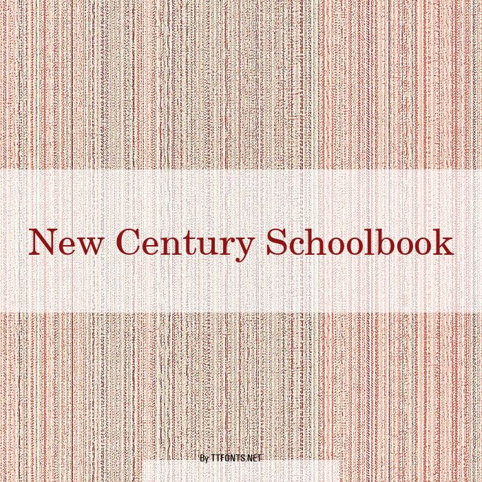 New Century Schoolbook example